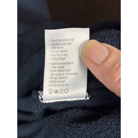 Paige Brielle Tee Shirt Dress Navy Blue Small Drawstring Waist Flutter Sleeve - Picture 6 of 12